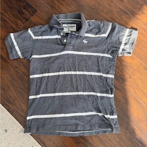 Abercrombie Kids Polo in Gray and White Stripes